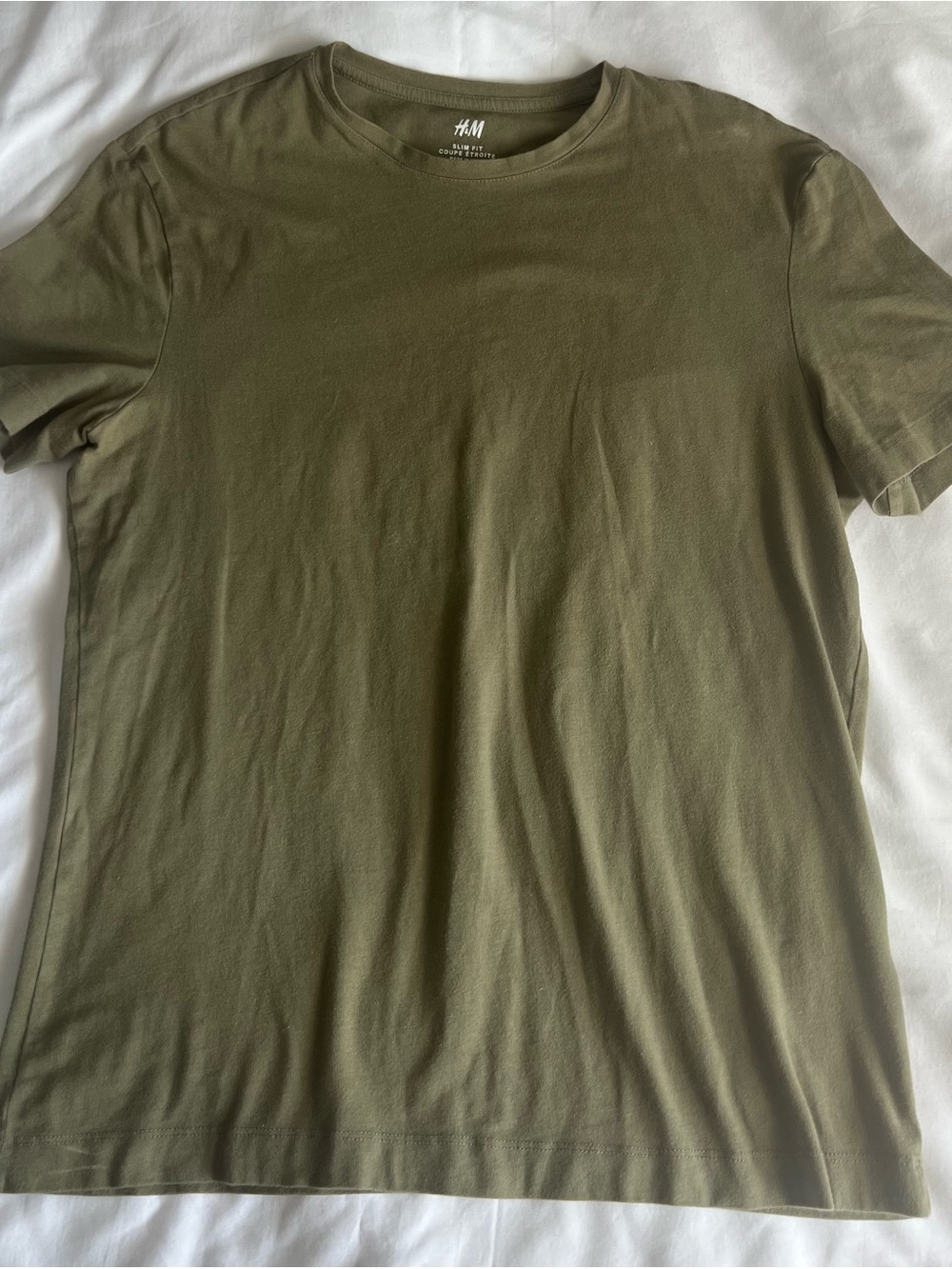 H&M Khaki Slim Fit T-Shirt
